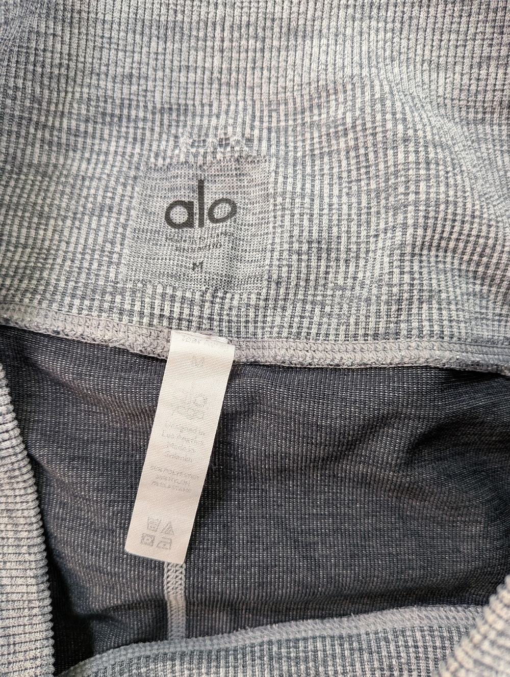 EUC Alo Yoga 7/8 High Waist Seamless Tempo Leggings in anthracite heather Size M - Picture 6 of 6